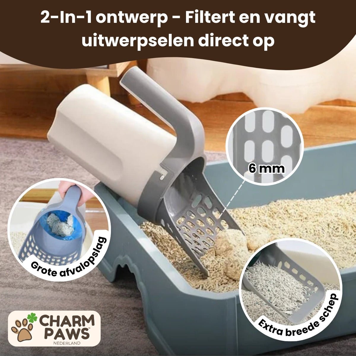 CleanCat™ 2-in-1 Kattenbakschep