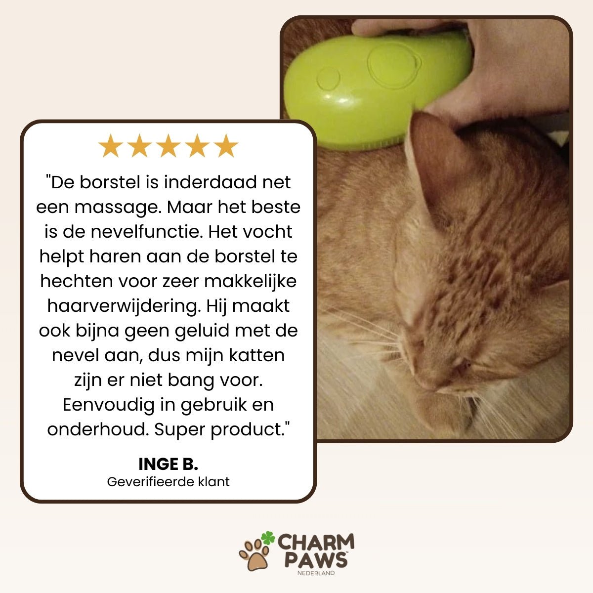 FreshFur™ Stoomborstel – Voor Kat & Hond