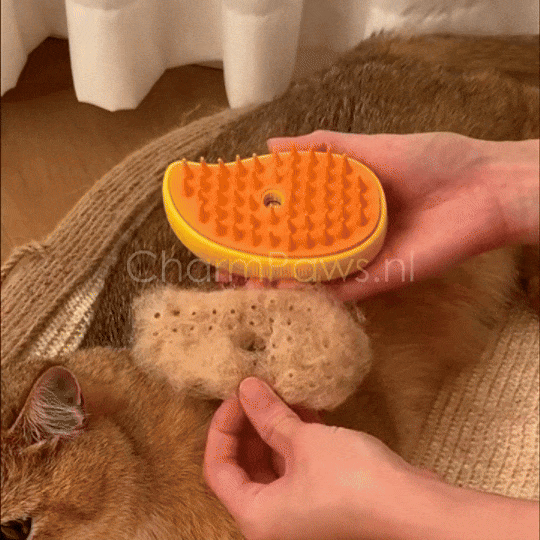 FreshFur™ Stoomborstel – Voor Kat & Hond