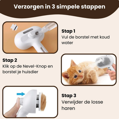 FurEase™ Zelfreinigende Huisdierborstel – Voor Hond & Kat