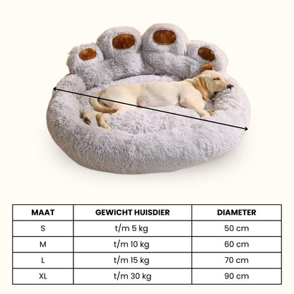 CharmPaws® Luxe Pootvormige Slaapmand - Voor Honden & Katten