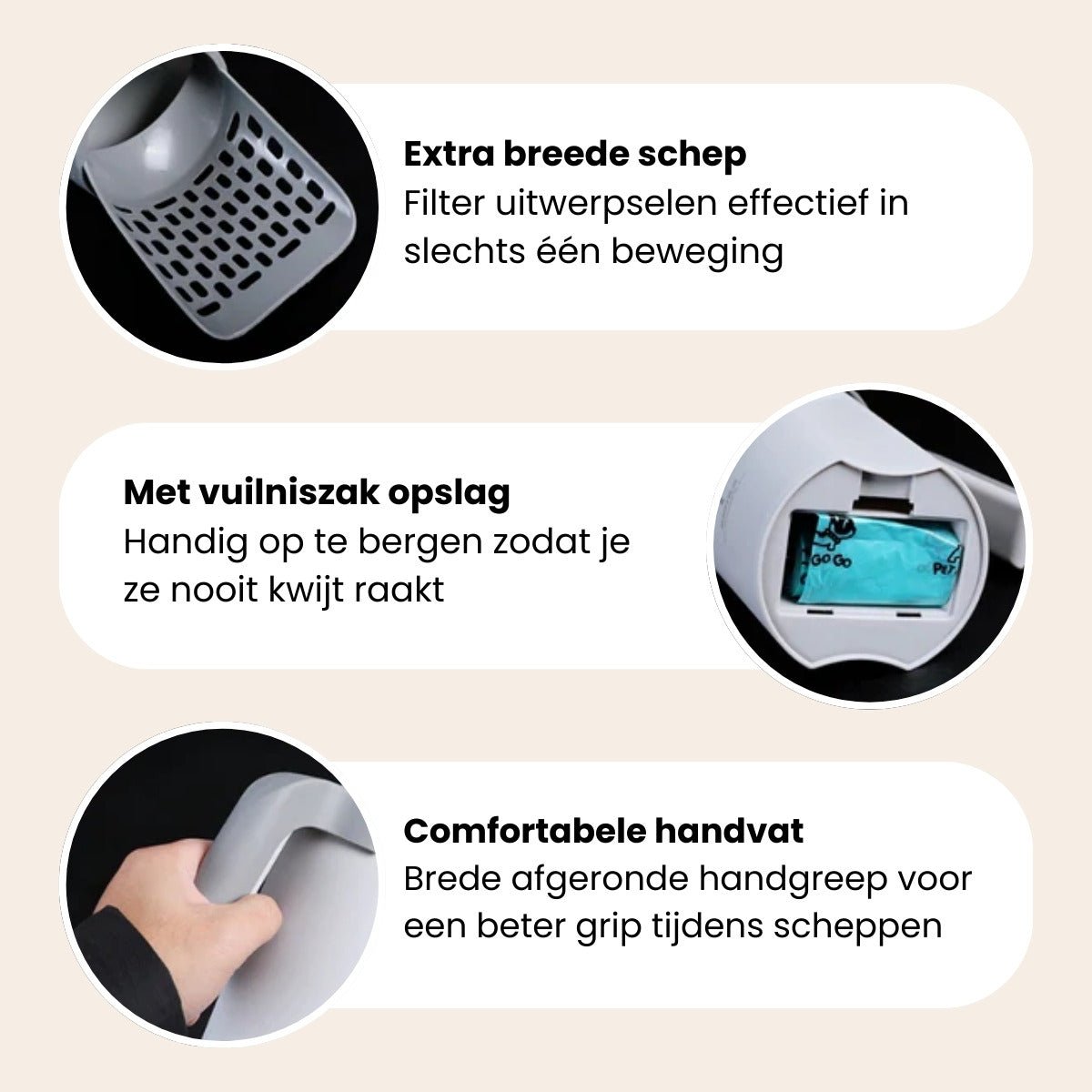 CleanCat™ 2-in-1 Kattenbakschep