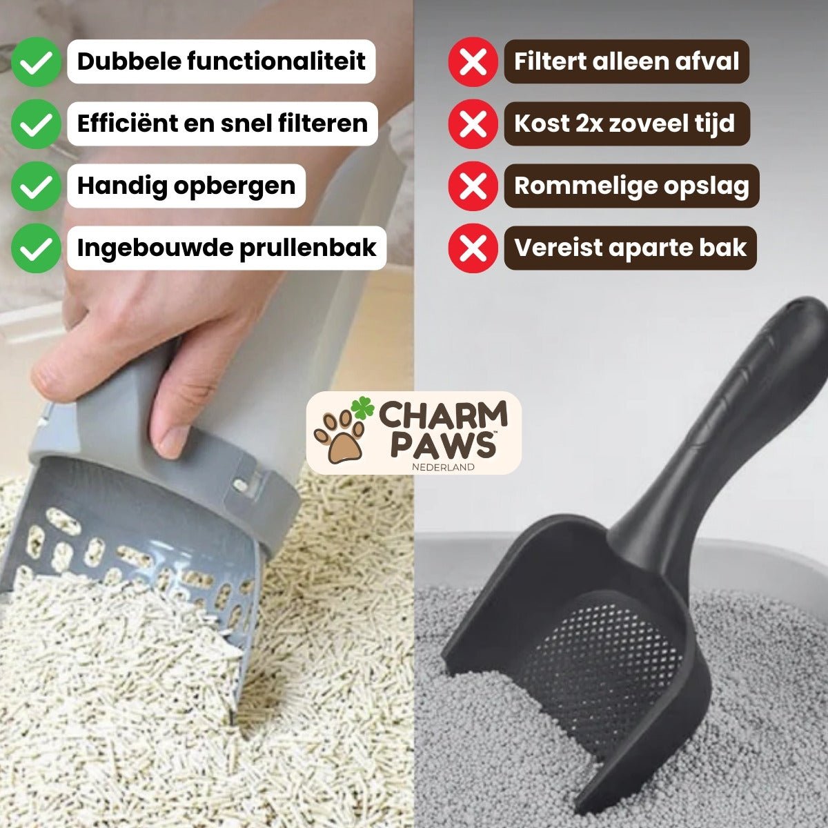 CleanCat™ 2-in-1 Kattenbakschep