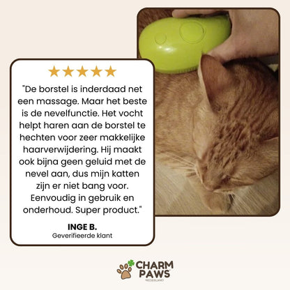 FreshFur™ Stoomborstel – Voor Kat & Hond