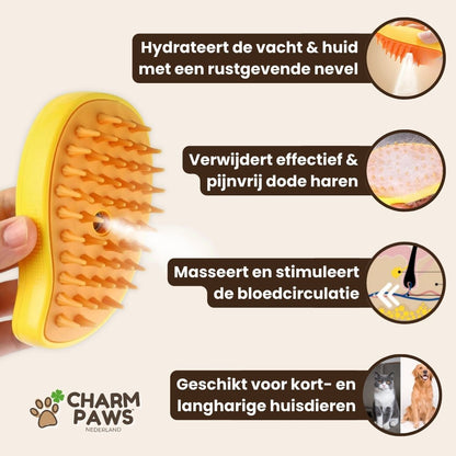 FreshFur™ Stoomborstel – Voor Kat & Hond