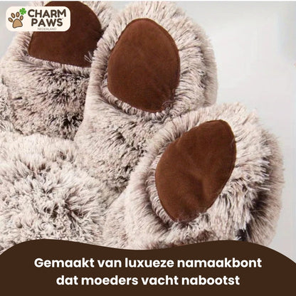 CharmPaws® Luxe Pootvormige Slaapmand - Voor Honden & Katten