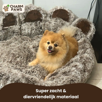 CharmPaws® Luxe Pootvormige Slaapmand - Voor Honden & Katten